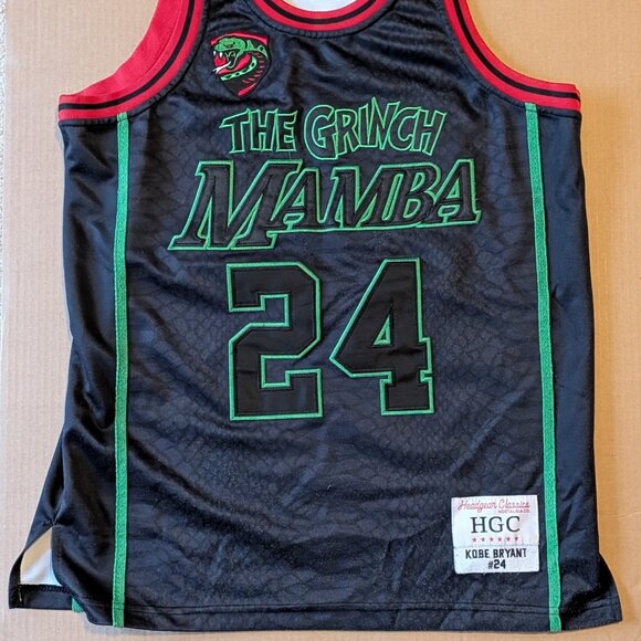 Headgear Classics Kobe Bryant Jersey #24 Black Mamba Grinch Size XS - Picture 2 of 7